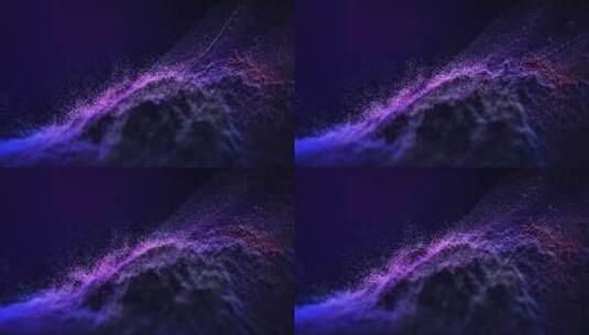 科技感紫色粒子背景高清在线视频素材下载