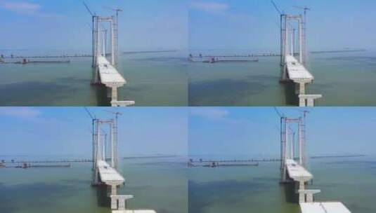 素材4建设中的深中通道跨海大桥高清在线视频素材下载