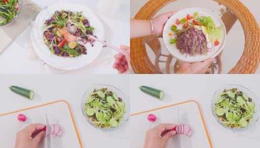 蔬菜沙拉素材高清在线视频素材下载