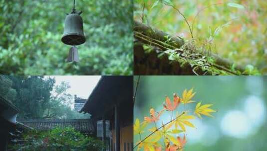 天台山国清寺建筑视频合集高清在线视频素材下载