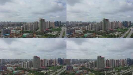 城市高楼建筑群五星级酒店航拍高清在线视频素材下载