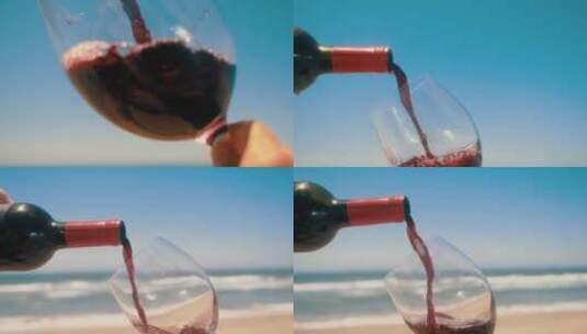 红酒倒红酒葡萄酒视频素材高清在线视频素材下载