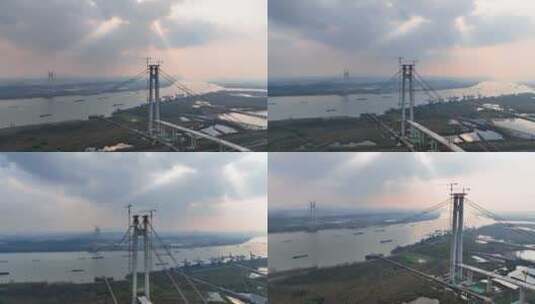 南京仙新路长江大桥合集高清在线视频素材下载
