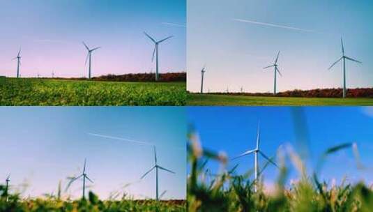 风力发电中国新能源碳中和生态环保风电高清在线视频素材下载