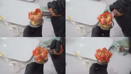 蛋糕雕花制作高清在线视频素材下载