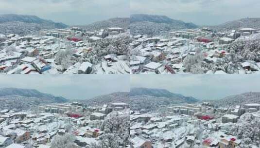 江西九江庐山风景区冬季雪景风光高清在线视频素材下载