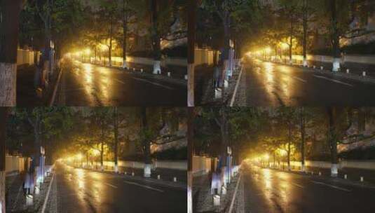 青岛太平角街景夜景高清在线视频素材下载