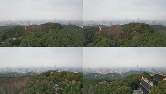 浙江省温州市景山公园山顶道教道观环境高清在线视频素材下载