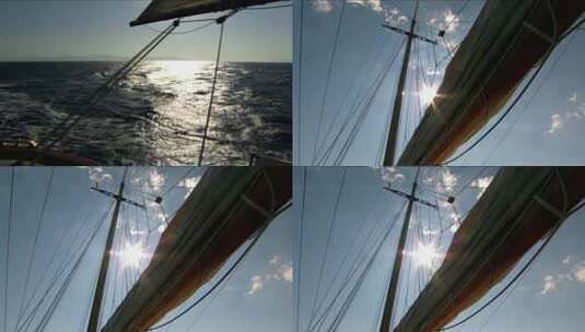 帆船航海扬帆起航远航励志梦想征程32高清在线视频素材下载