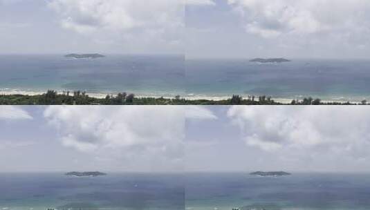 航拍鸟瞰三亚海棠湾沙滩高清在线视频素材下载