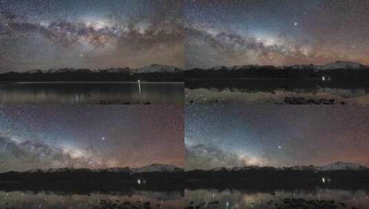 普卡基湖银河高清在线视频素材下载