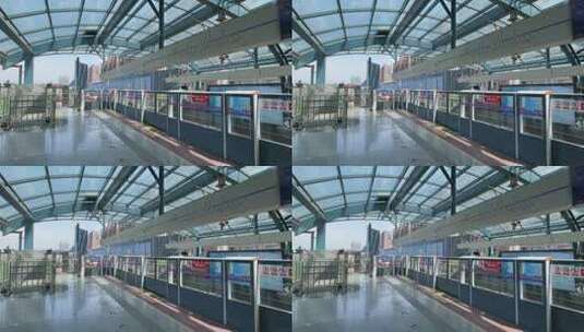 4k西安地铁到站站台视频素材 (3)高清在线视频素材下载