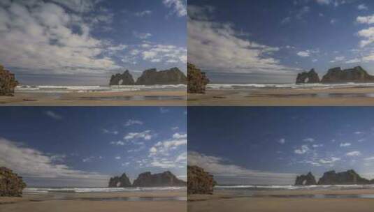 新西兰美丽的海滩高清在线视频素材下载