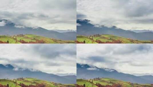 云层山景延时拍摄高清在线视频素材下载
