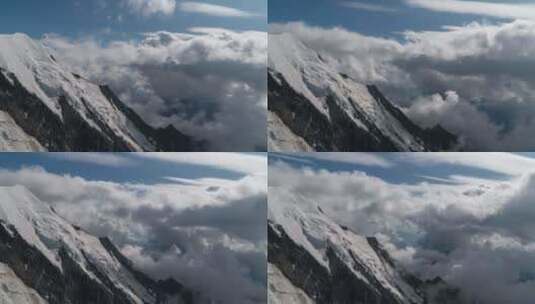 云在山峰的上空移动高清在线视频素材下载