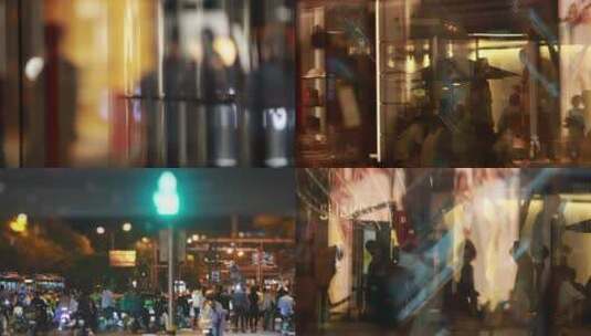 意识流街道艺术行人情绪空镜CBD高清在线视频素材下载