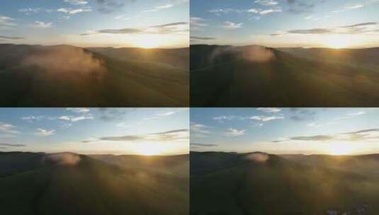 呼伦贝尔黎明山区层峦风景高清在线视频素材下载