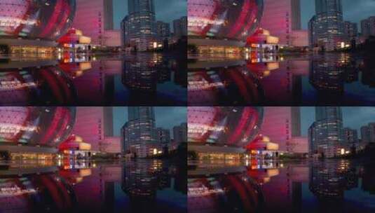 上海徐汇区夜景延时高清在线视频素材下载