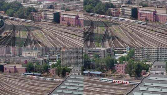 北京地铁1号线时光列车入段实拍 高清在线视频素材下载