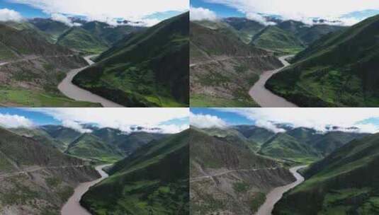 西藏那曲市山脉自然风光高清在线视频素材下载