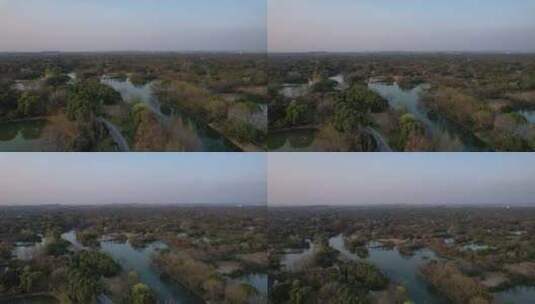 西溪湿地航拍高清在线视频素材下载