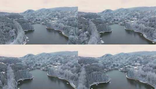 江西九江庐山风景区冬季雪景风光高清在线视频素材下载
