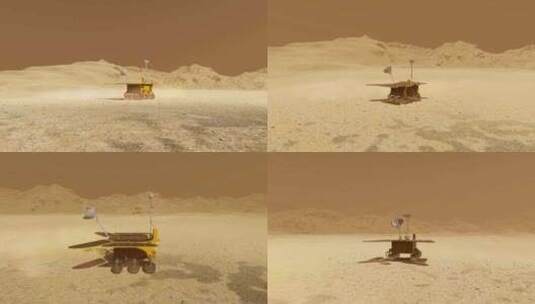 火星探测器 天问一号 探索太空高清在线视频素材下载