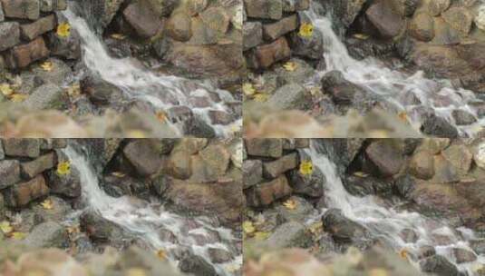 公园的瀑布溪流高清在线视频素材下载