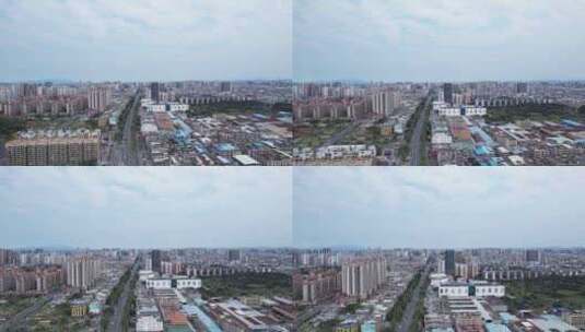 广州新塘镇远景航拍高清在线视频素材下载