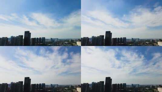 城市蓝天白云自然风景延时摄影视频素材高清在线视频素材下载