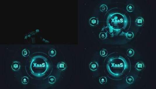 Xaas任何即服务机器人触摸屏高清在线视频素材下载