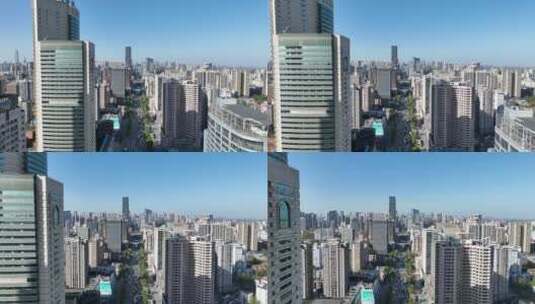 航拍武汉中南路高清在线视频素材下载