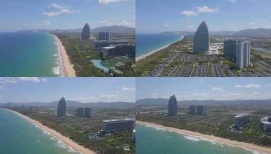 三亚海棠湾亚特兰蒂斯酒店高清在线视频素材下载
