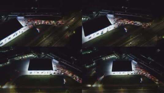 广东东莞：汽车排队进入加油站加油高清在线视频素材下载