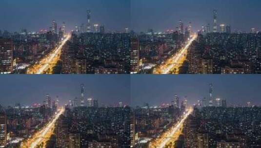 北京国贸夜晚延时摄影高清在线视频素材下载