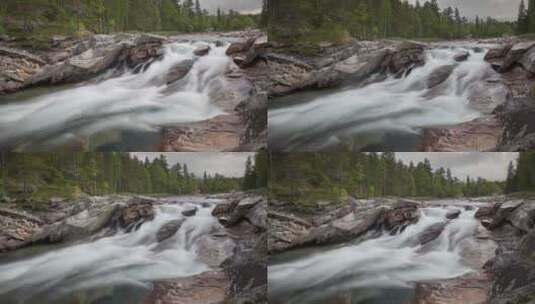 慢门流水溪流河流延时摄影高清在线视频素材下载