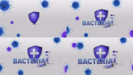健康信息图图标细菌背景动画高清在线视频素材下载