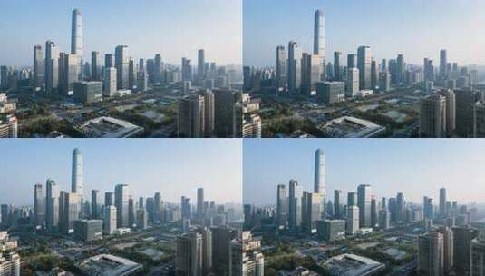 城市CBD高楼建筑群全景高清在线视频素材下载