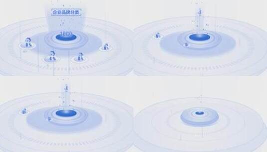 简洁文字结构框架分类数据展示（无插件）高清AE视频素材下载