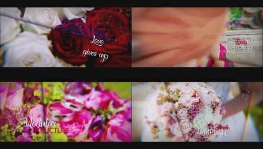 婚礼浪漫文本照片展示AE模板高清AE视频素材下载