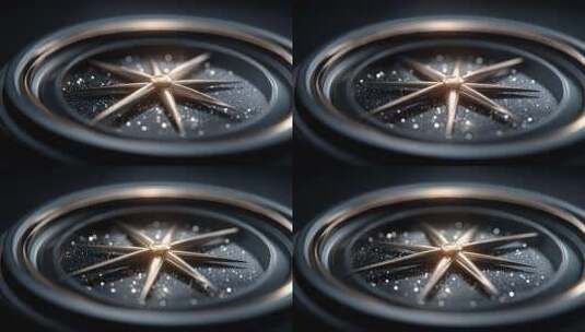 星光璀璨罗盘指引未来方向高清在线视频素材下载