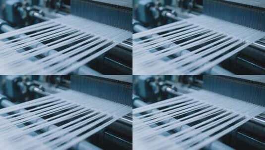 工厂机器纺织丝线素材高清在线视频素材下载