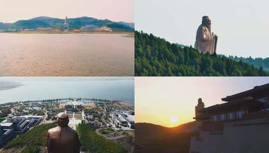 尼山胜境孔子像高清在线视频素材下载