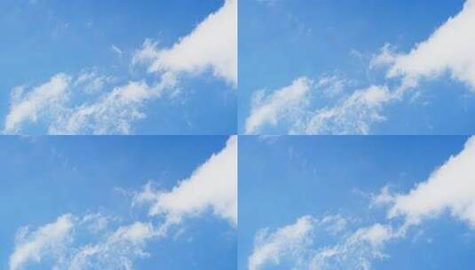 蓝天白云背景快速移动的云实拍时间流逝空镜高清在线视频素材下载