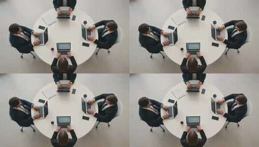 商务团队会议讨论企业办公场景视频高清在线视频素材下载