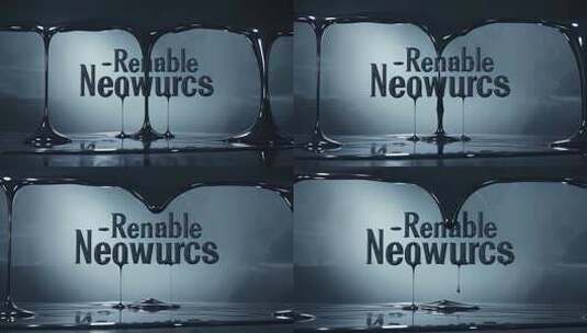 液态文字特效展示高清在线视频素材下载