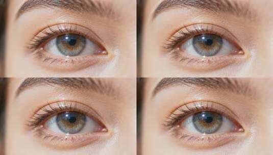 女性眼睛微距特写素材高清在线视频素材下载