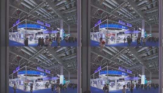 第八届进博会1.1医疗器械及医药保健展区高清在线视频素材下载