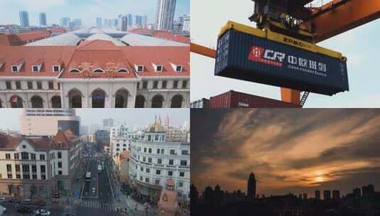 青岛老火车站高清在线视频素材下载