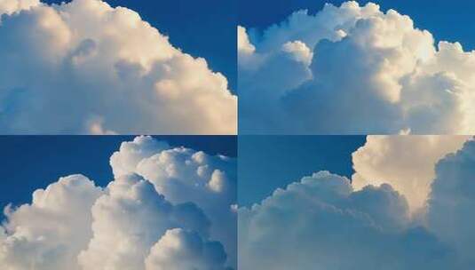 蓝天中的蓬松白云高清在线视频素材下载